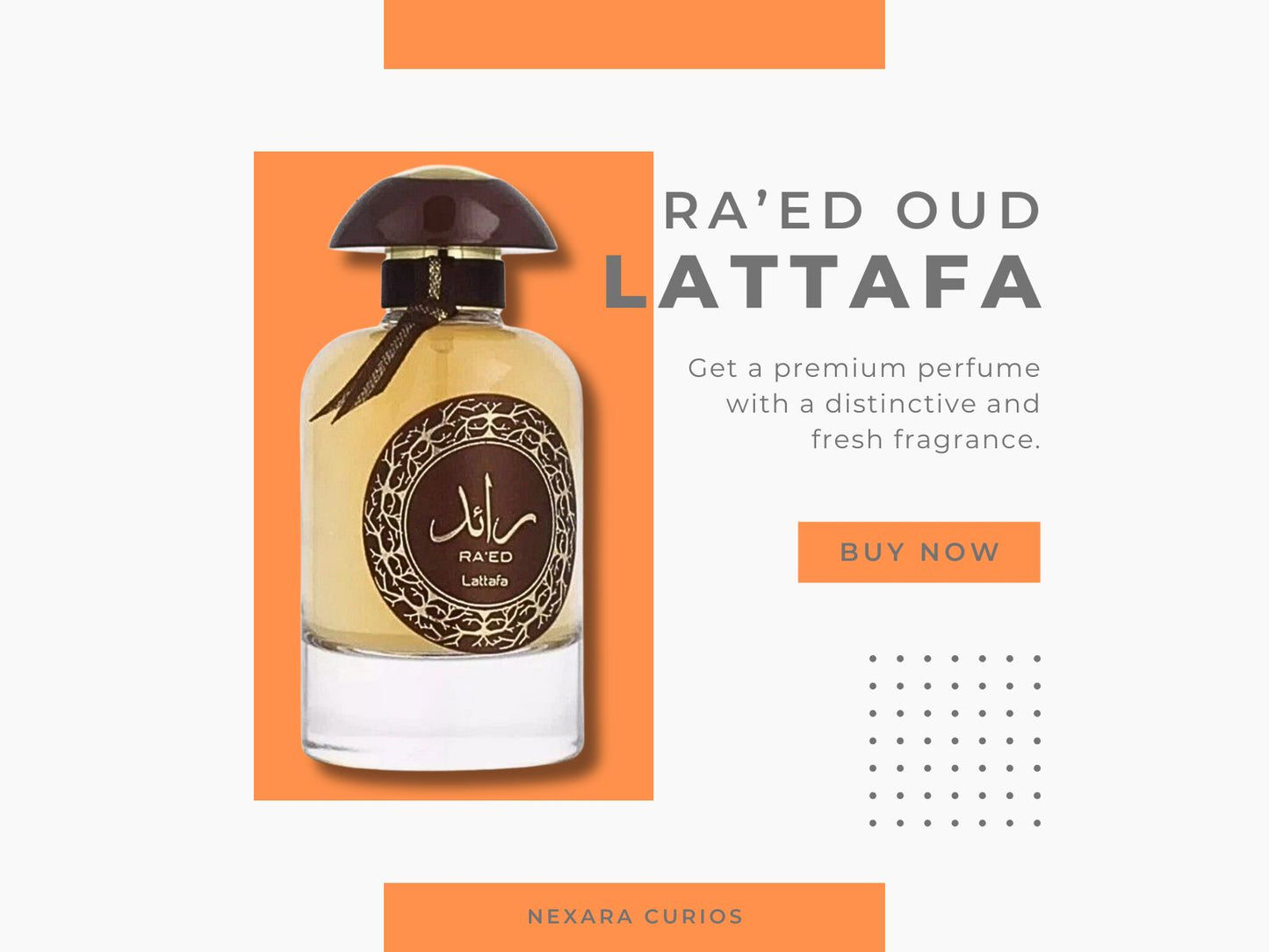 Ra’ed Oud by Lattafa 100ml EDP Perfume Long Lasting Scent