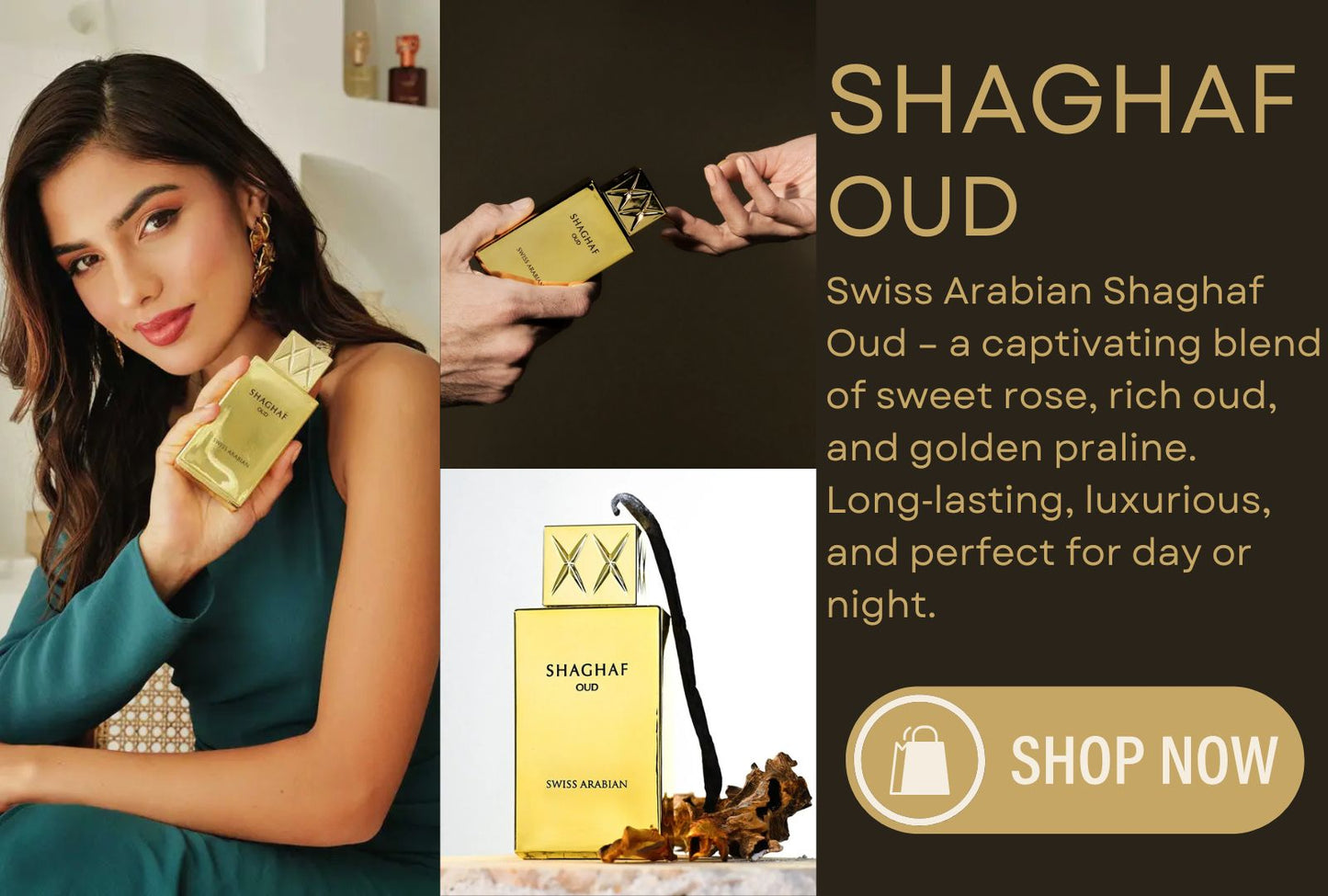 Shaghaf Oud by Swiss Arabian 75ml EDP Perfume Sweet Oud & Rose