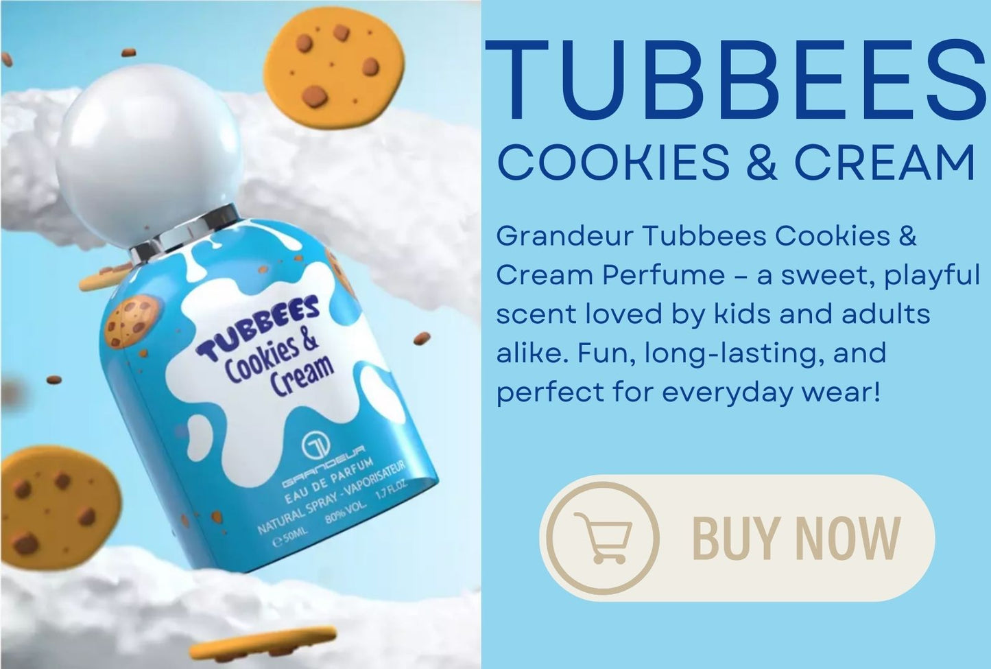 Grandeur Tubbees Cookies & Cream 50ml EDP - Kids & Adults