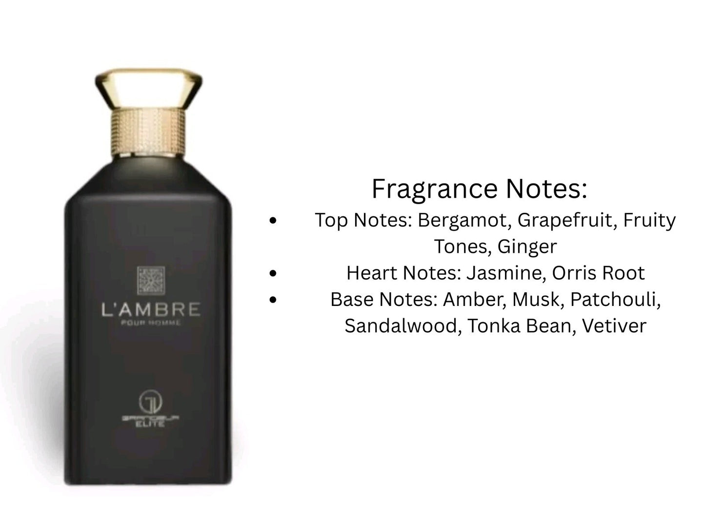 L'Ambre Pour Homme Mens EDP 100ml by Grandeur Elite
