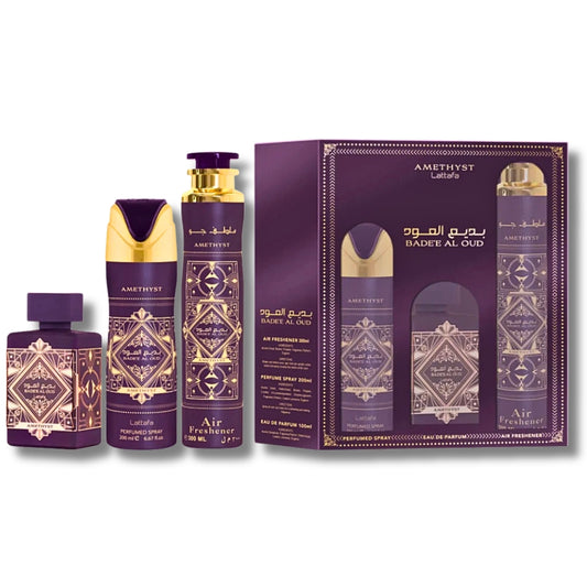 Lattafa Badee Al Oud Amethyst Gift Set