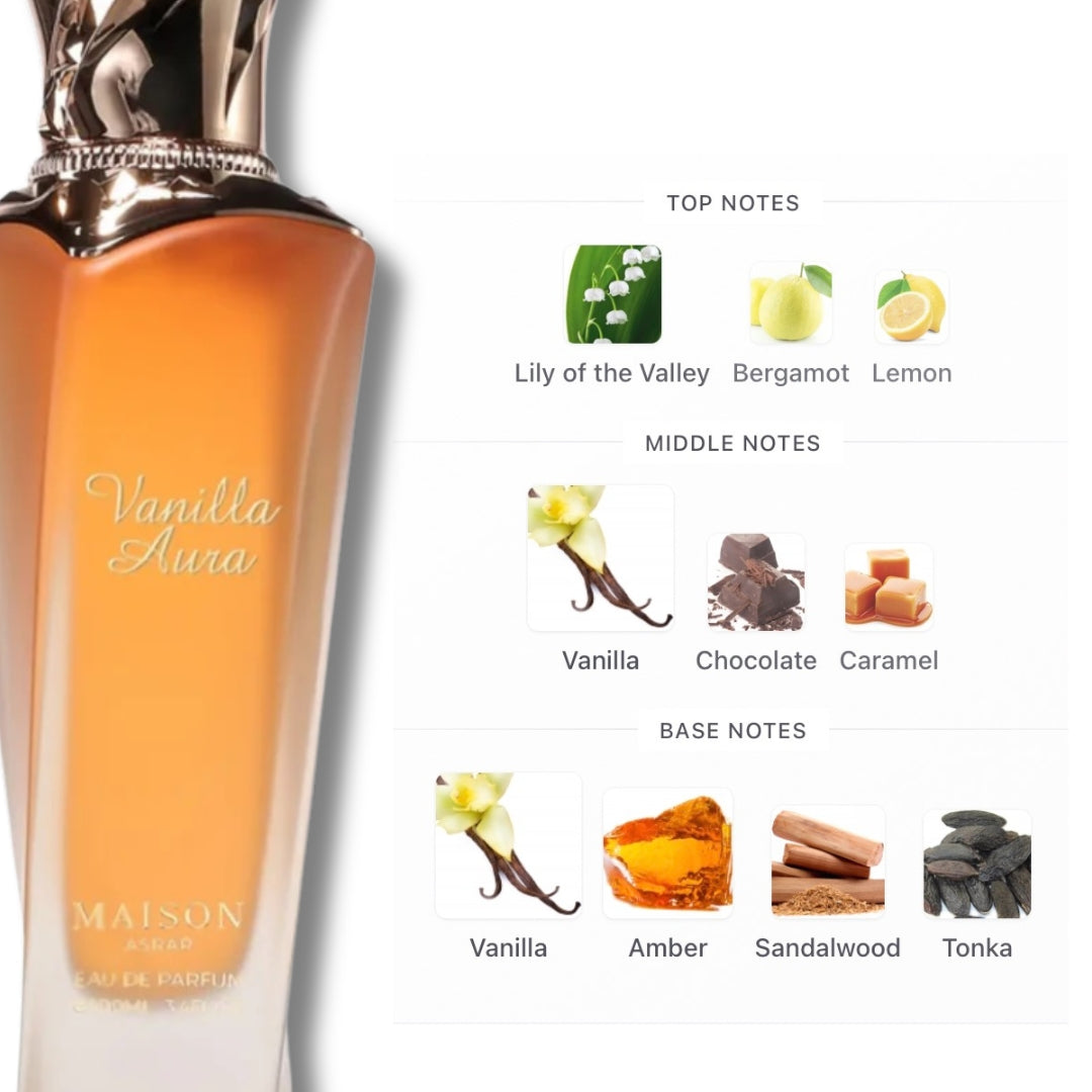 Maison Asrar Vanilla Aura EDP 100ml | Spiced Oriental Vanilla Perfume