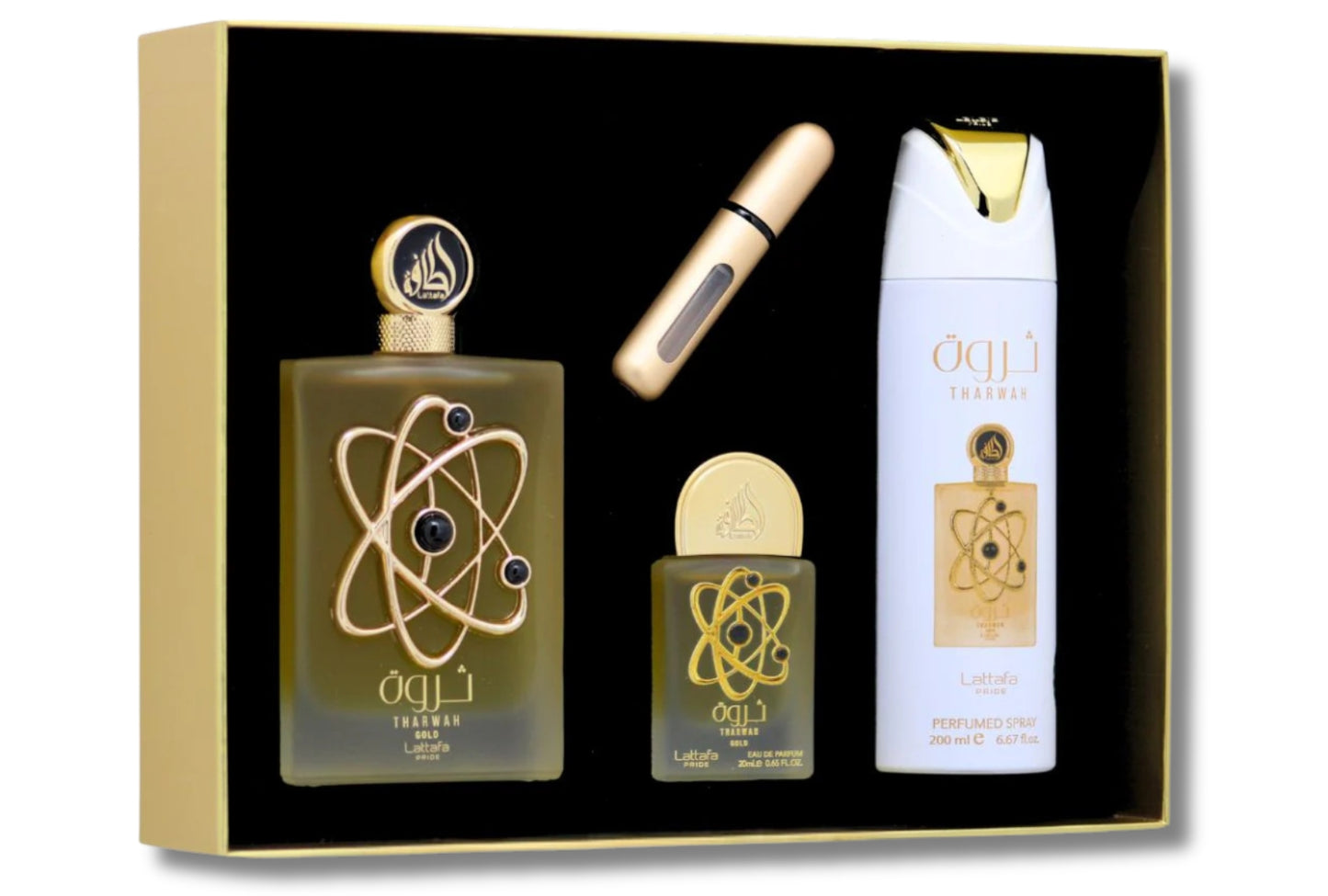 Tharwah Gold Gift Set by Lattafa Pride