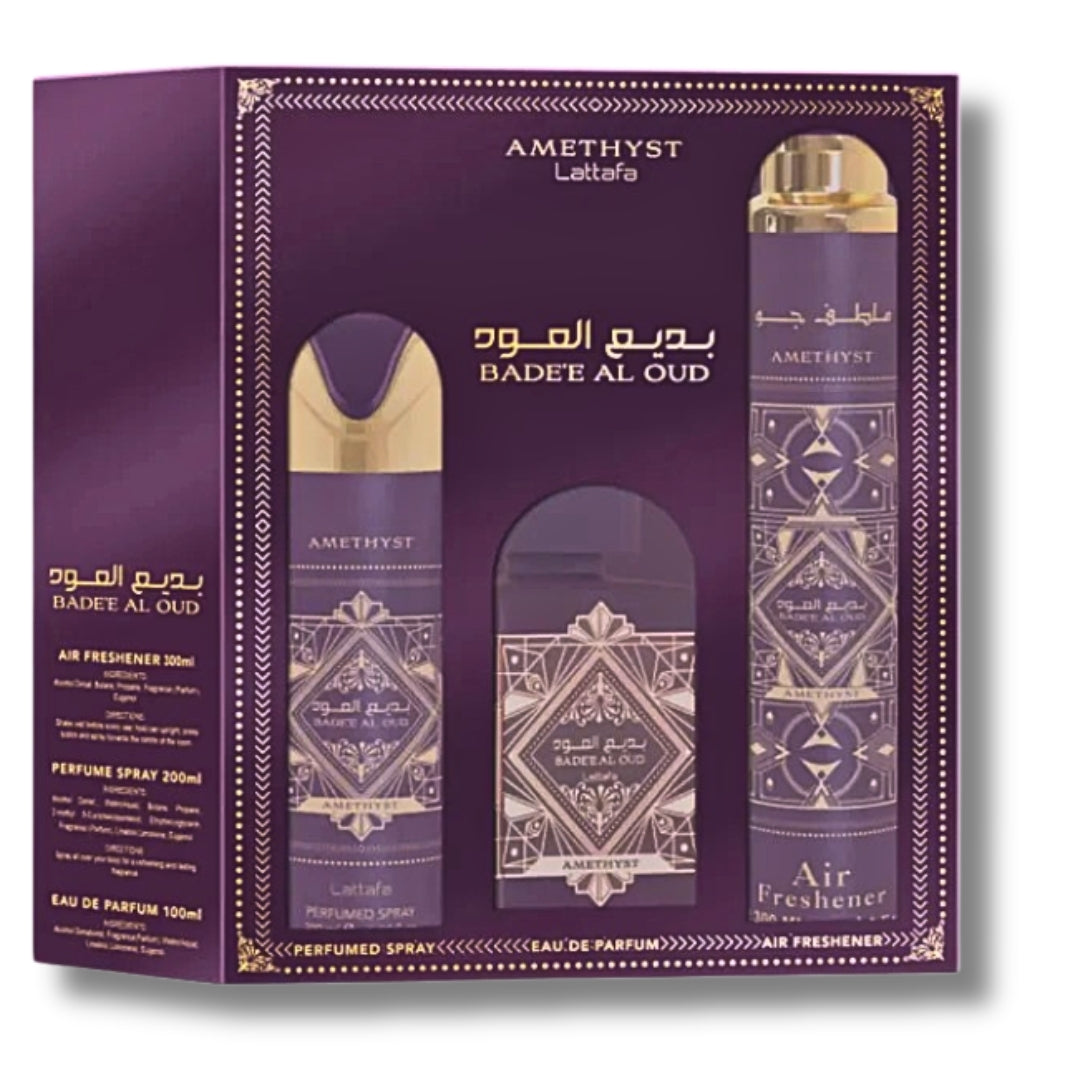 Lattafa Badee Al Oud Amethyst Gift Set