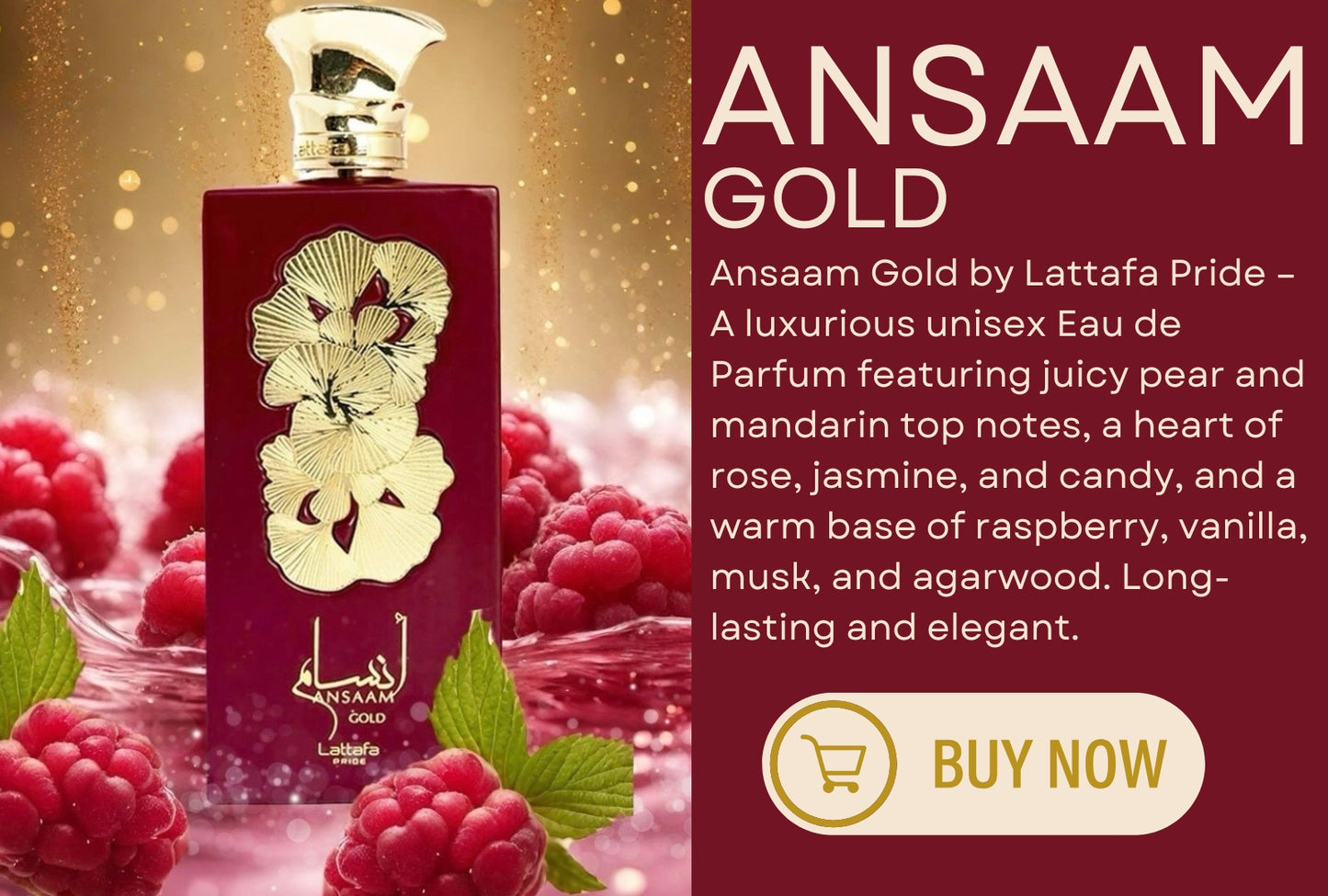 Ansaam Gold by Lattafa Pride 100ml EDP Perfume