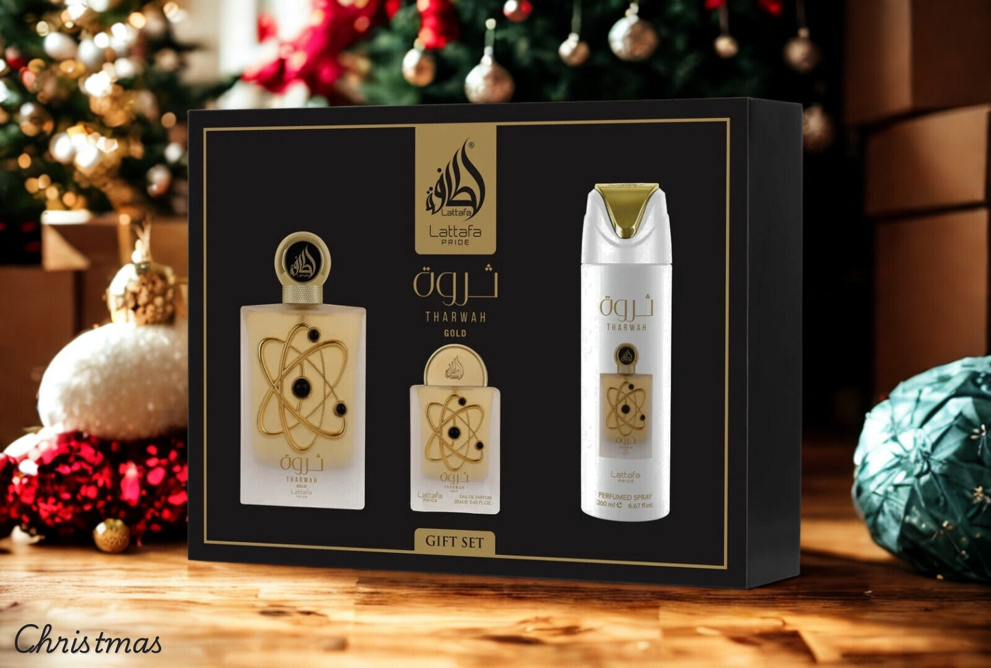 Tharwah Gold Gift Set by Lattafa Pride