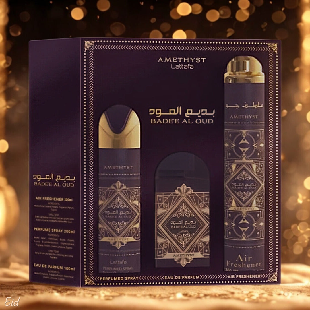 Lattafa Badee Al Oud Amethyst Gift Set